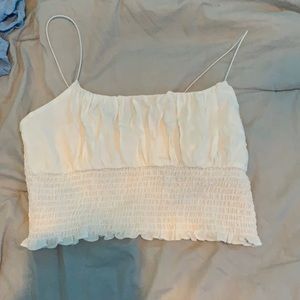 white crop top tank